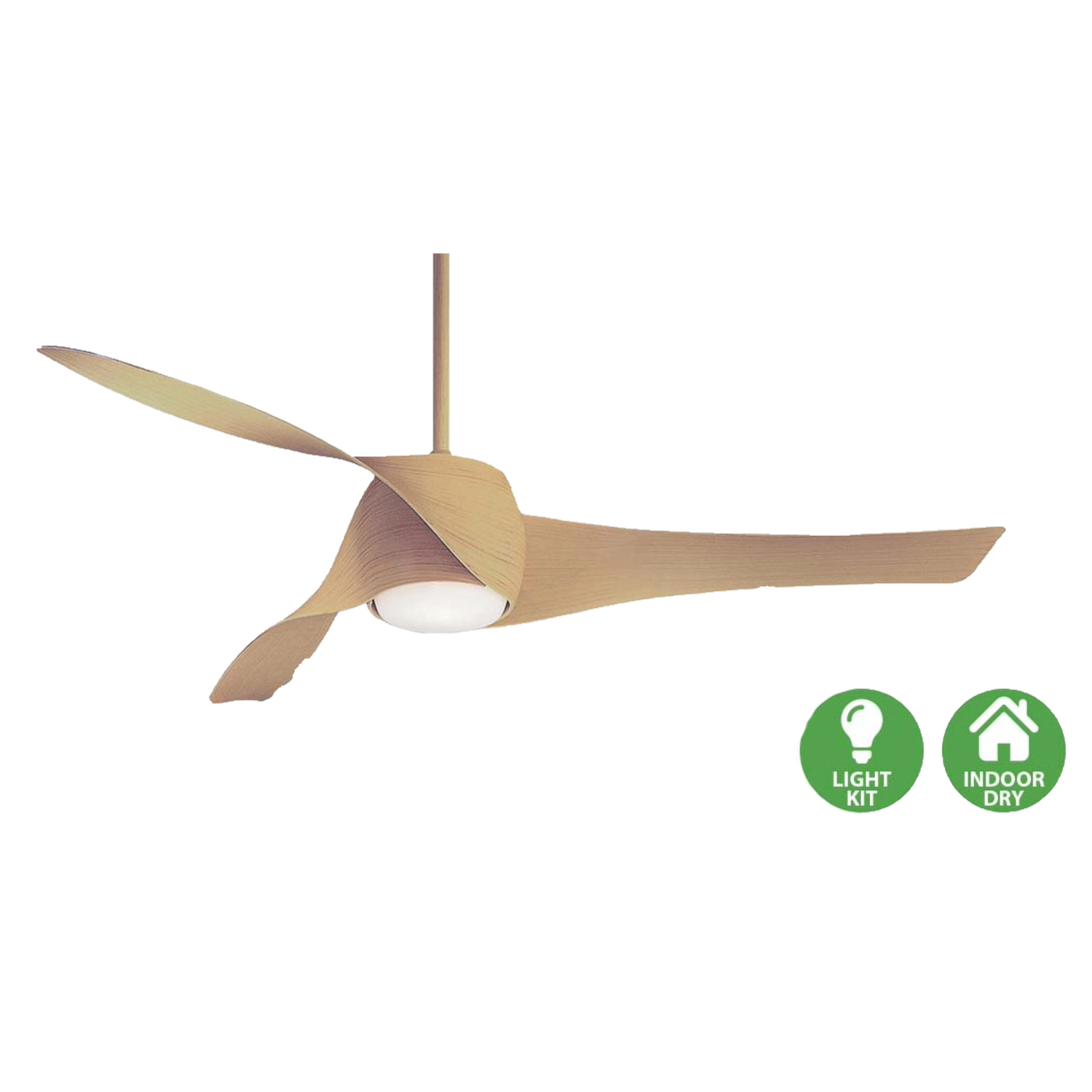 Minka Aire Artemis modern ceiling fan with sculpted aerodynamic blades for luxury homes and designer interiors in Indonesia | Kipas plafon modern Minka Aire Artemis dengan desain baling-baling aerodinamis untuk rumah mewah dan interior designer di Indonesia