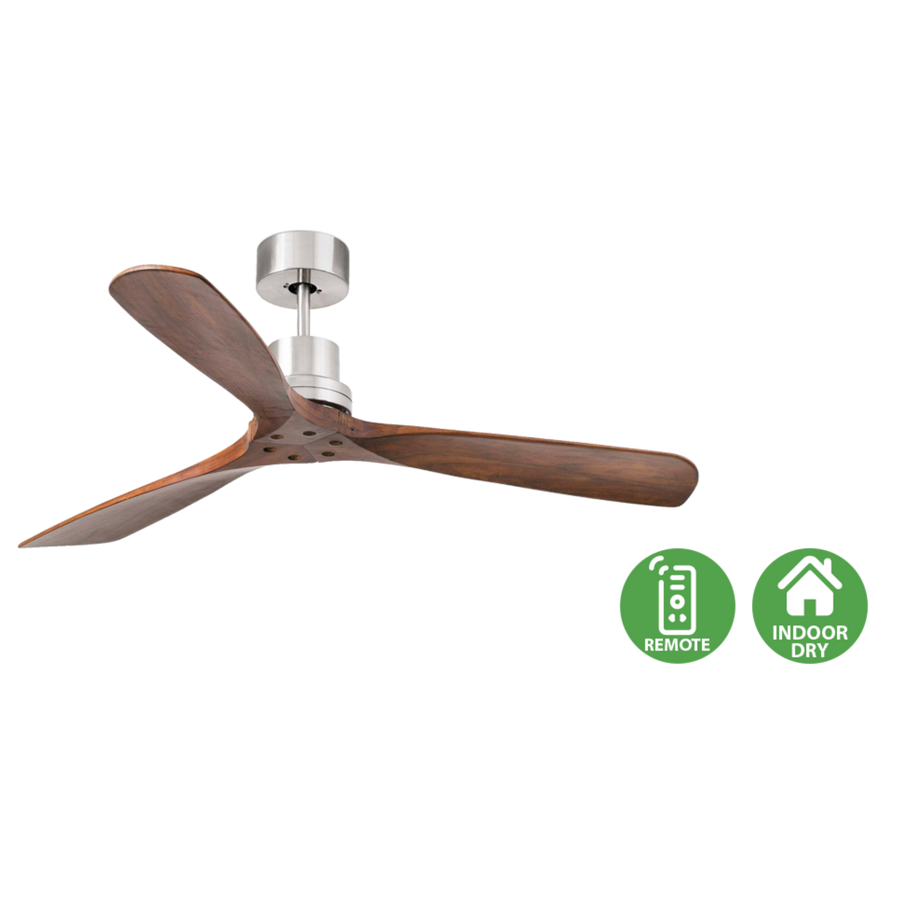 Faro Lantau ceiling fan with elegant wooden blades and contemporary natural styling for villas, coastal homes, resorts, and designer interiors in Indonesia | Kipas angin plafon Faro Lantau dengan blade kayu elegan dan desain natural modern untuk villa, rumah coastal, resort, dan interior designer di Indonesia