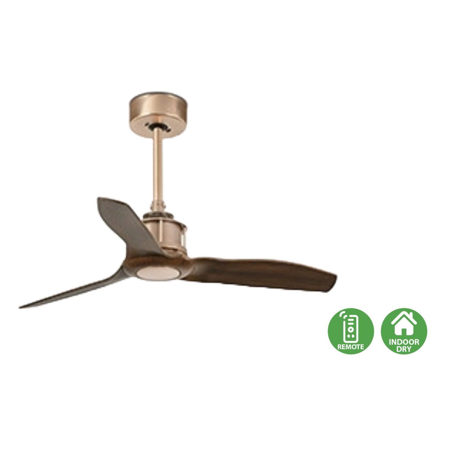 Faro Just Fan designer ceiling fan with industrial modern styling and aerodynamic blades for contemporary homes, cafes, and architectural interiors in Indonesia | Kipas angin plafon Faro Just Fan dengan desain industrial modern dan blade aerodinamis untuk rumah modern, cafe, dan interior arsitektural di Indonesia
