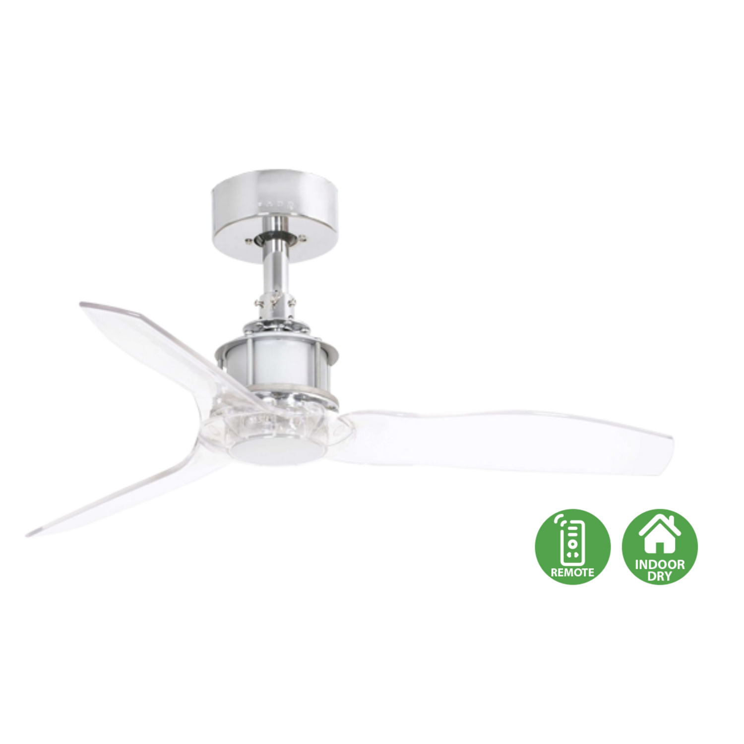 Faro Just Fan designer ceiling fan with industrial modern styling and aerodynamic blades for contemporary homes, cafes, and architectural interiors in Indonesia | Kipas angin plafon Faro Just Fan dengan desain industrial modern dan blade aerodinamis untuk rumah modern, cafe, dan interior arsitektural di Indonesia