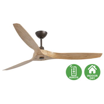 60" / 152 cm / Black With Light Wood Blades