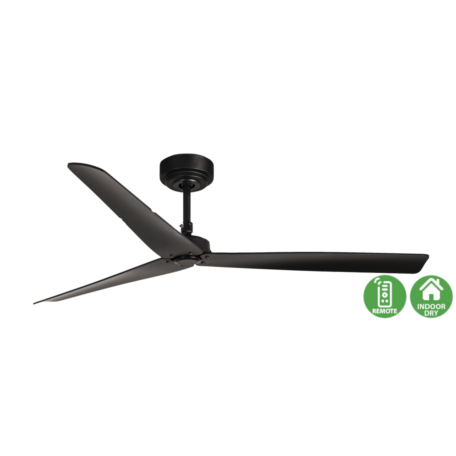 Faro Milos ceiling fan with tropical modern styling and elegant aerodynamic blades for villas, resorts, patios, and coastal homes in Indonesia | Kipas angin plafon Faro Milos dengan desain tropis modern dan blade aerodinamis elegan untuk villa, resort, patio, dan rumah coastal di Indonesia