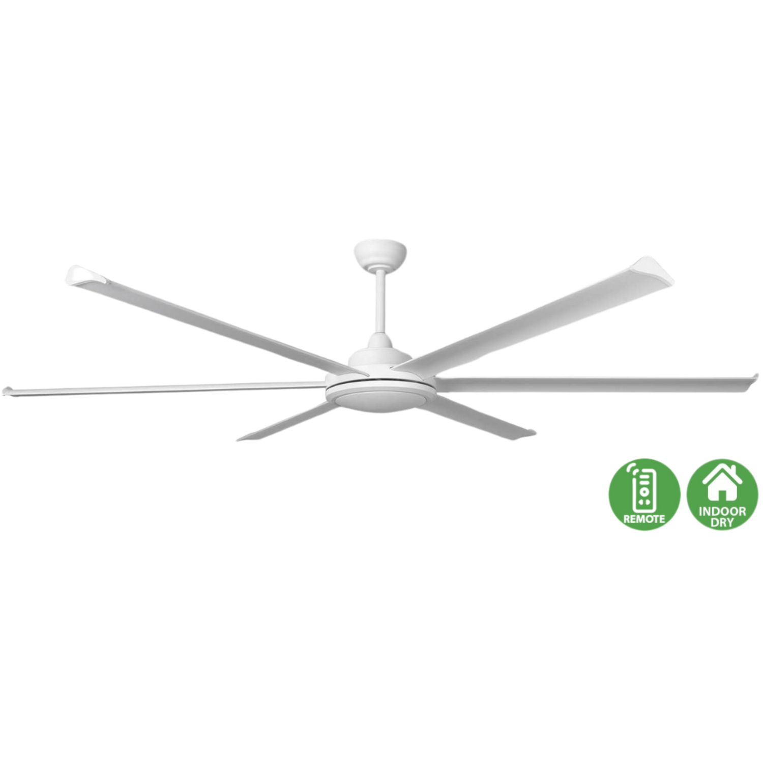 Faro Rotterdam ceiling fan with industrial motor styling and aerodynamic blades for loft apartments, cafes, offices, and modern interiors in Indonesia | Kipas angin plafon Faro Rotterdam dengan desain motor industrial dan blade aerodinamis untuk apartemen loft, cafe, kantor, dan interior modern di Indonesia