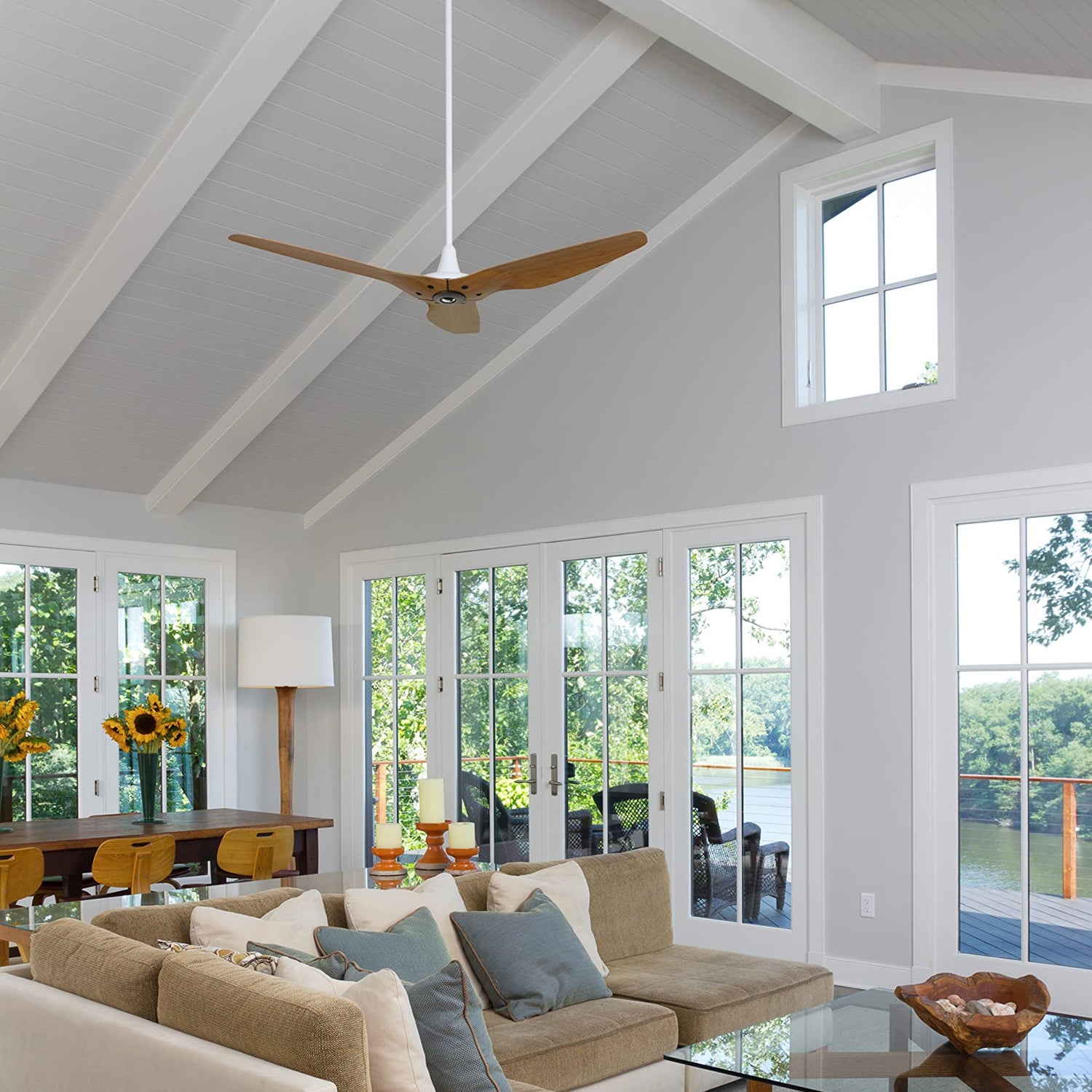 Big Ass Fans Haiku Indoor smart ceiling fan with patented airfoil blades and minimalist architectural design for luxury homes, villas, apartments, and designer interiors in Indonesia | Kipas angin plafon Big Ass Fans Haiku Indoor dengan blade airfoil berpaten dan desain arsitektural minimalis untuk rumah mewah, villa, apartemen, dan interior designer di Indonesia