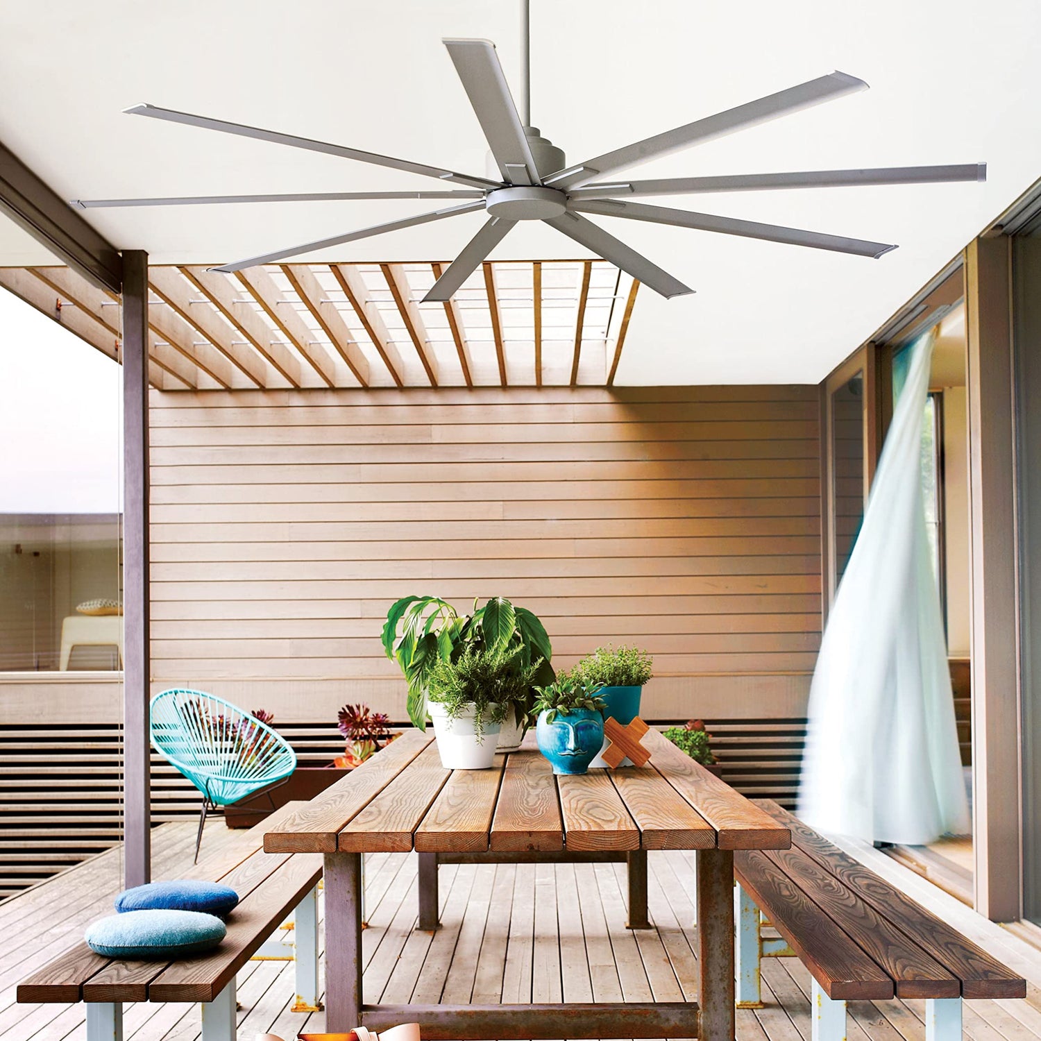 Lucci Air Resort Fan Brushed Aluminium teras