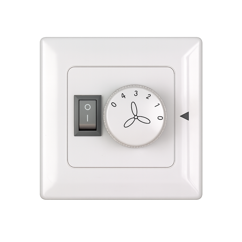 AC Wall Control - 1 Motor with Switch - 4 Speed