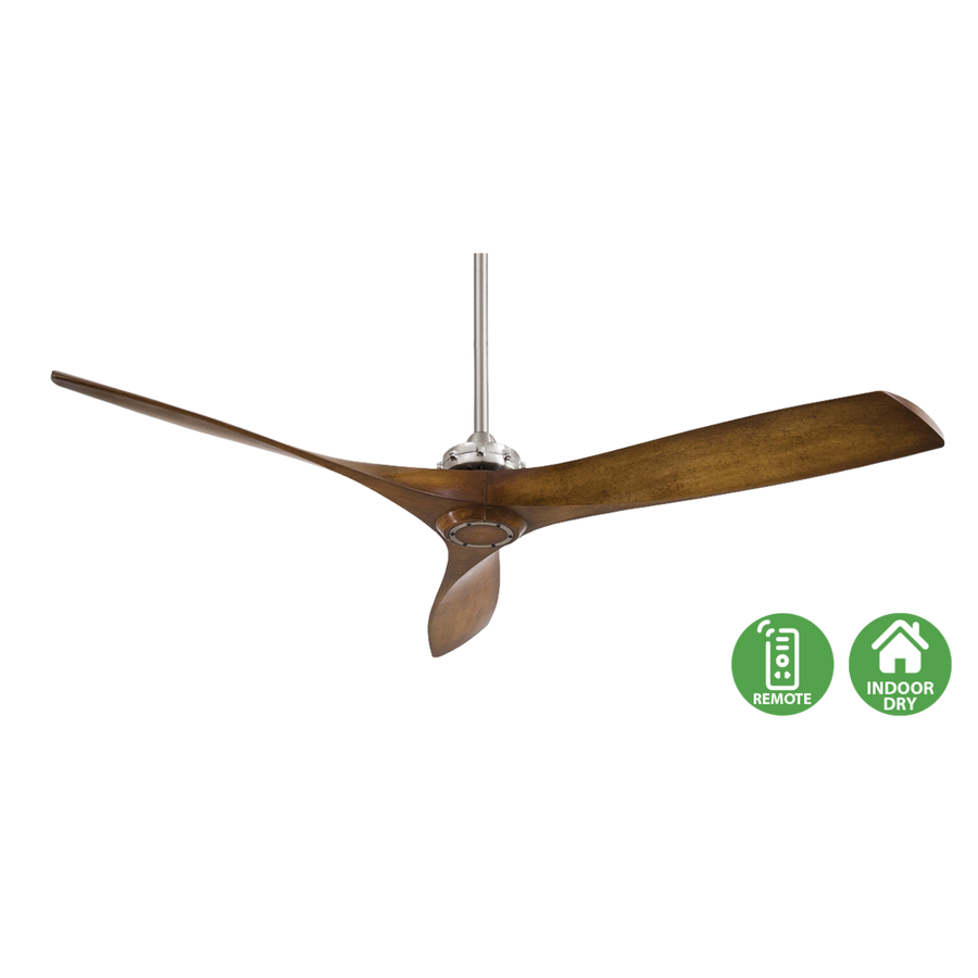 Minka Aire Aviation ceiling fan with aircraft propeller-inspired blades and industrial designer styling for lofts, luxury homes, cafes, and architectural interiors in Indonesia | Kipas angin plafon Minka Aire Aviation dengan blade terinspirasi baling-baling pesawat dan desain industrial premium untuk loft, rumah mewah, cafe, dan interior arsitektural di Indonesia