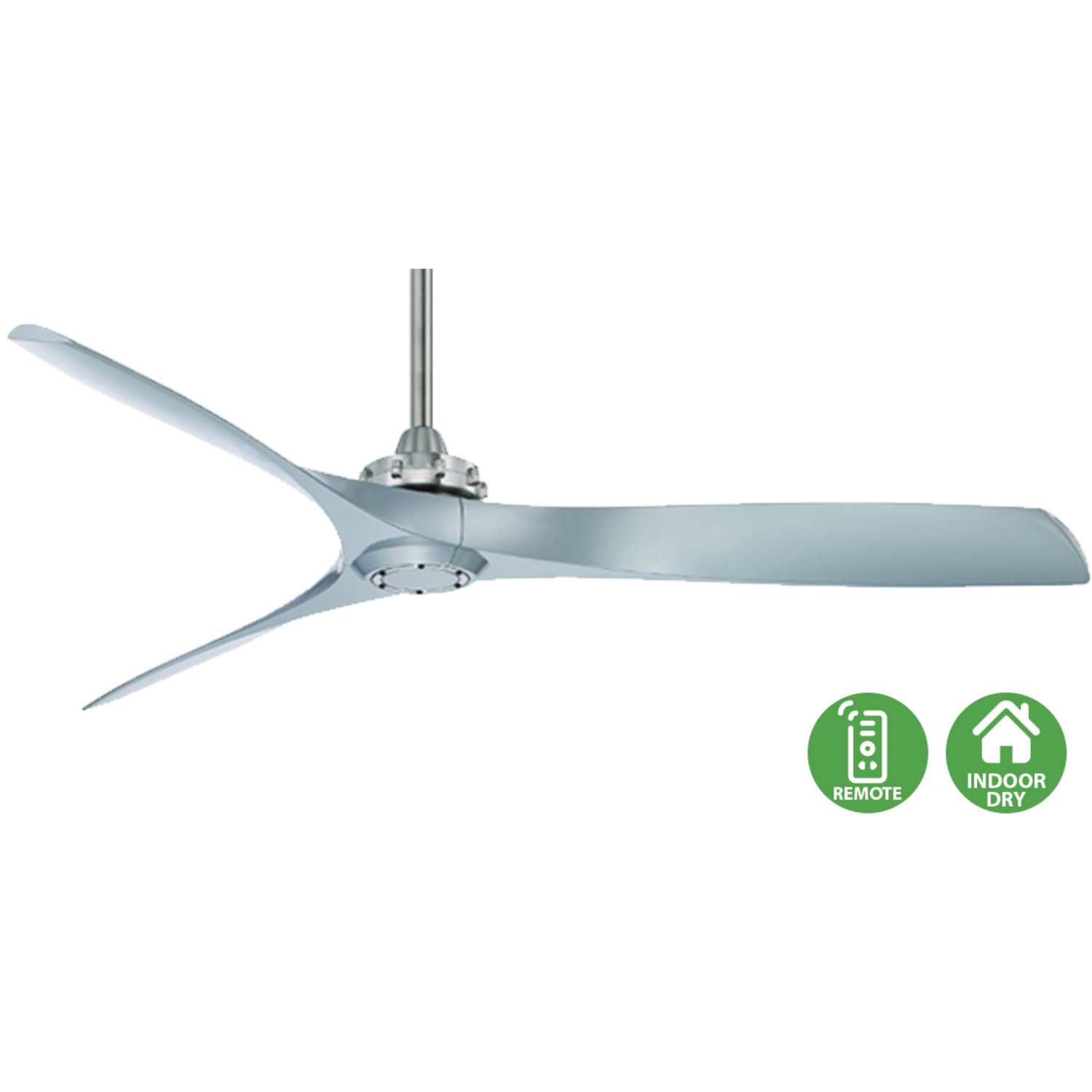 Minka Aire Aviation ceiling fan with aircraft propeller-inspired blades and industrial designer styling for lofts, luxury homes, cafes, and architectural interiors in Indonesia | Kipas angin plafon Minka Aire Aviation dengan blade terinspirasi baling-baling pesawat dan desain industrial premium untuk loft, rumah mewah, cafe, dan interior arsitektural di Indonesia