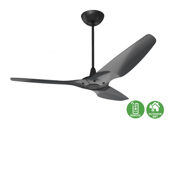 52" / 132 cm / Black With Aluminium Blades