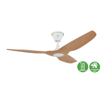 52" / 132 cm / White With Caramel Blades