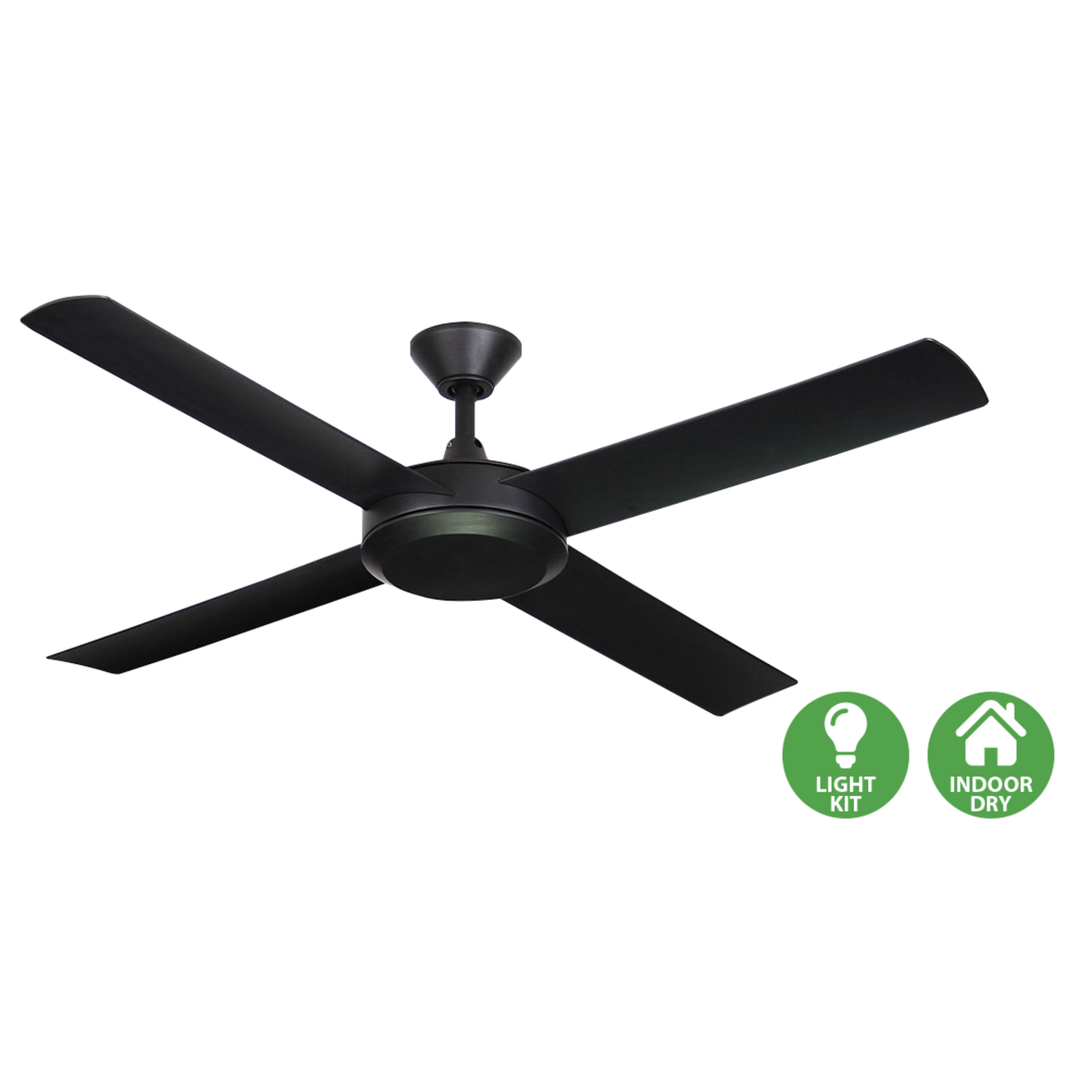 Iconic Stratus+ ceiling fan with contemporary design, aerodynamic blades, and reliable AC motor for modern homes, apartments, and offices in Indonesia | Kipas angin plafon Iconic Stratus+ dengan desain kontemporer, blade aerodinamis, dan motor AC yang andal untuk rumah, apartemen, dan kantor di Indonesia