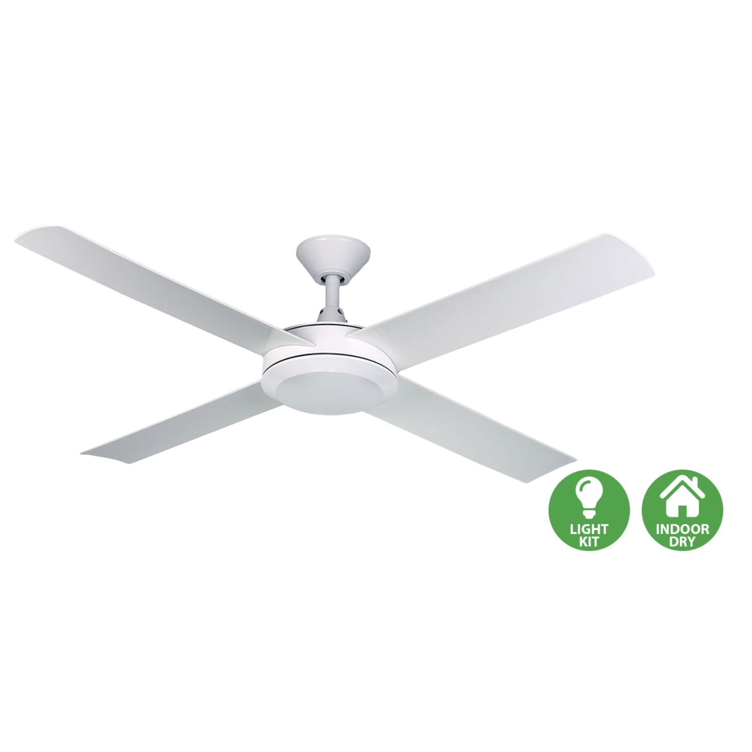 Iconic Stratus+ ceiling fan with contemporary design, aerodynamic blades, and reliable AC motor for modern homes, apartments, and offices in Indonesia | Kipas angin plafon Iconic Stratus+ dengan desain kontemporer, blade aerodinamis, dan motor AC yang andal untuk rumah, apartemen, dan kantor di Indonesia