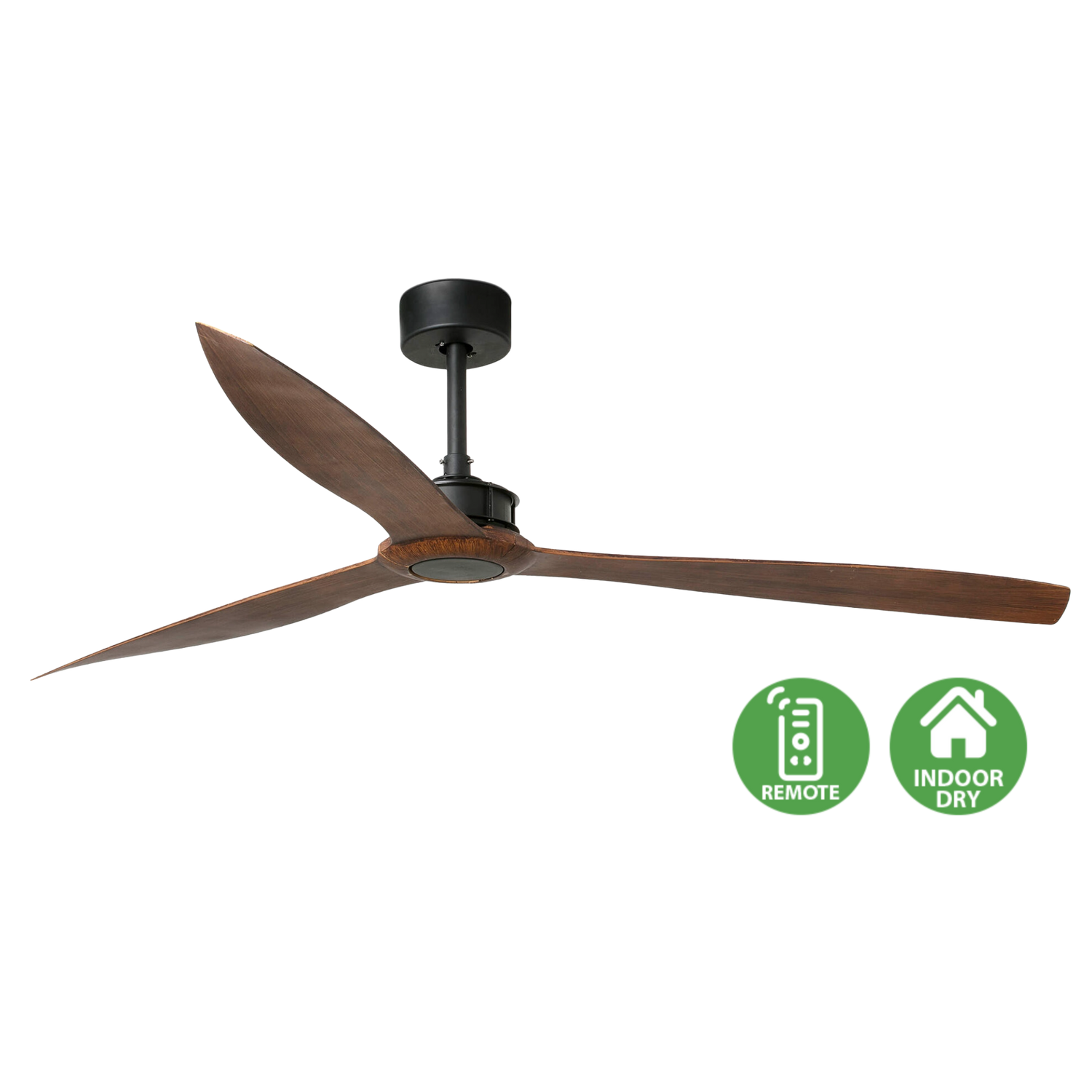 Faro Just Fan designer ceiling fan with industrial modern styling and aerodynamic blades for contemporary homes, cafes, and architectural interiors in Indonesia | Kipas angin plafon Faro Just Fan dengan desain industrial modern dan blade aerodinamis untuk rumah modern, cafe, dan interior arsitektural di Indonesia