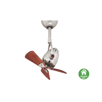 16" / 41 cm / Brushed Nickel With Wood Blades