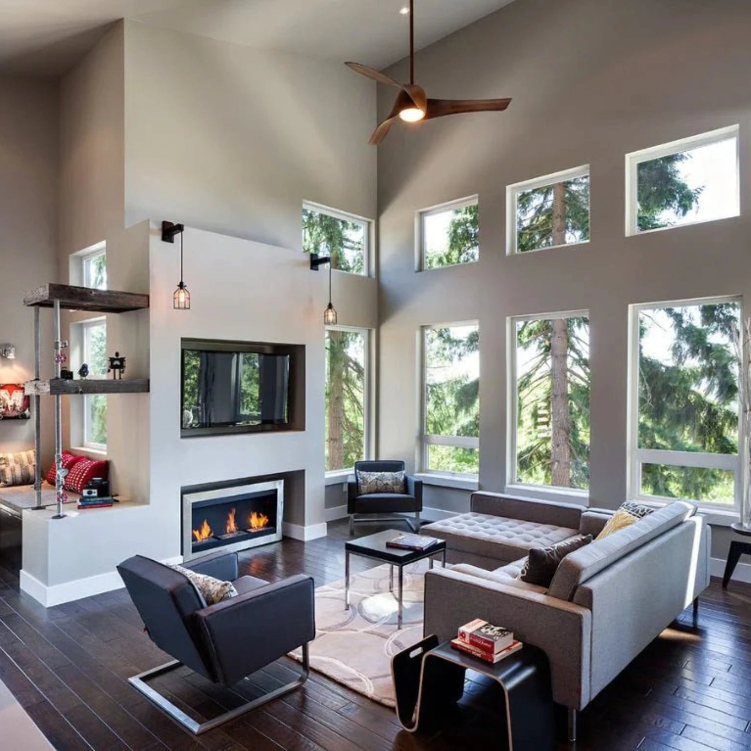 Minka Aire Artemis modern ceiling fan with sculpted aerodynamic blades for luxury homes and designer interiors in Indonesia | Kipas plafon modern Minka Aire Artemis dengan desain baling-baling aerodinamis untuk rumah mewah dan interior designer di Indonesia