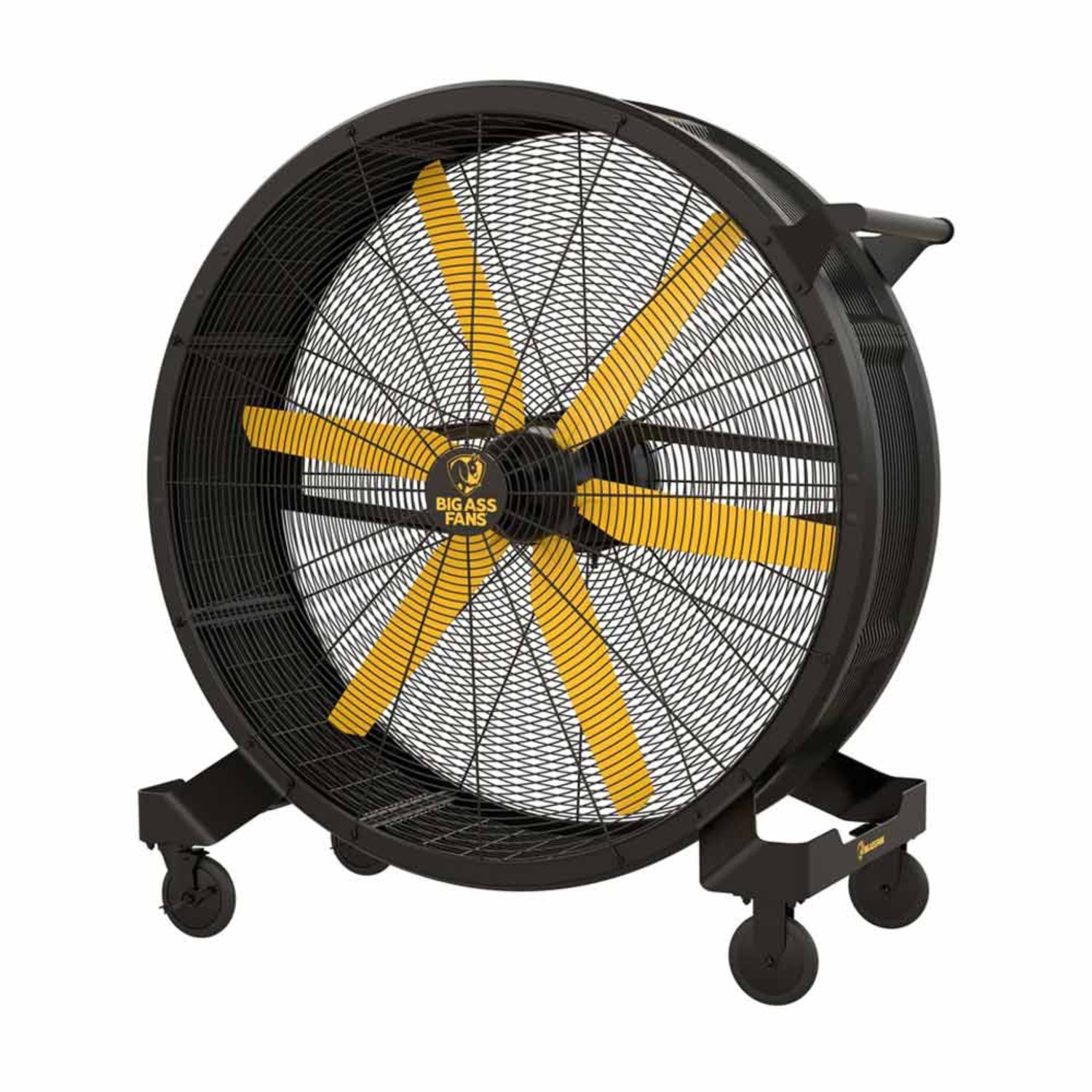 Big Ass Fans Sidekick portable directional barrel fan for warehouses, gyms, workshops, and commercial airflow in Indonesia | Kipas barrel directional portable Big Ass Fans Sidekick untuk gudang, gym, workshop, dan sirkulasi udara komersial di Indonesia