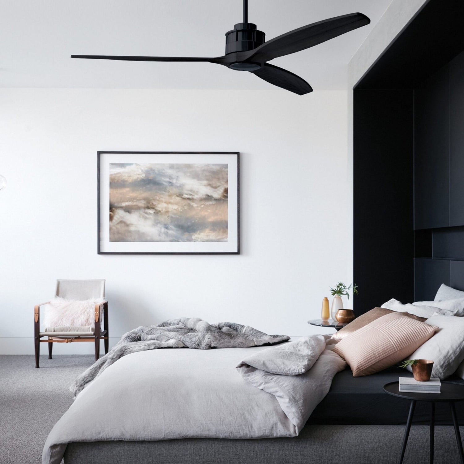 Airfusion Akmani ceiling fan with contemporary design, aerodynamic blades, and efficient airflow performance for homes, apartments, offices, and modern interiors in Indonesia | Kipas angin plafon Airfusion Akmani dengan desain kontemporer, blade aerodinamis, dan performa airflow efisien untuk rumah, apartemen, kantor, dan interior modern di Indonesia