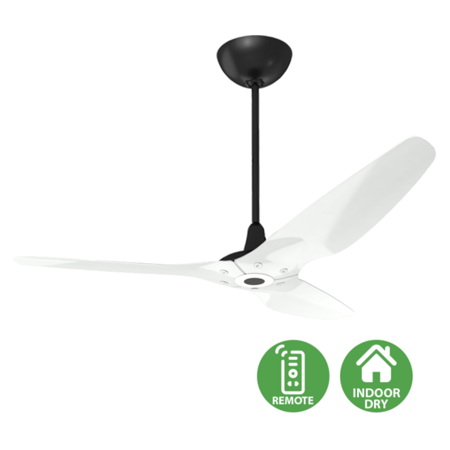 Big Ass Fans Haiku Indoor smart ceiling fan with patented airfoil blades and minimalist architectural design for luxury homes, villas, apartments, and designer interiors in Indonesia | Kipas angin plafon Big Ass Fans Haiku Indoor dengan blade airfoil berpaten dan desain arsitektural minimalis untuk rumah mewah, villa, apartemen, dan interior designer di Indonesia